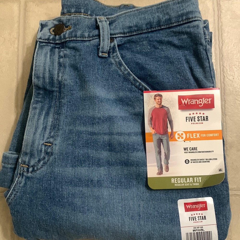 Wrangler Five Star Mens Jeans Regular Fit